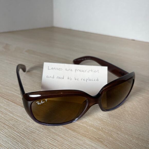 Ray-Ban RB4101 JACKIE OHH Sunglasses 860/51 2N Brown FRAMES ONLY Italy 58-17-135 main image 8